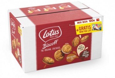 LOTUS SPECULOOS BISCUIT FOURRÉ 3 GOUTS EMBALLAGE INDIVIDUEL 120 PIÈCES