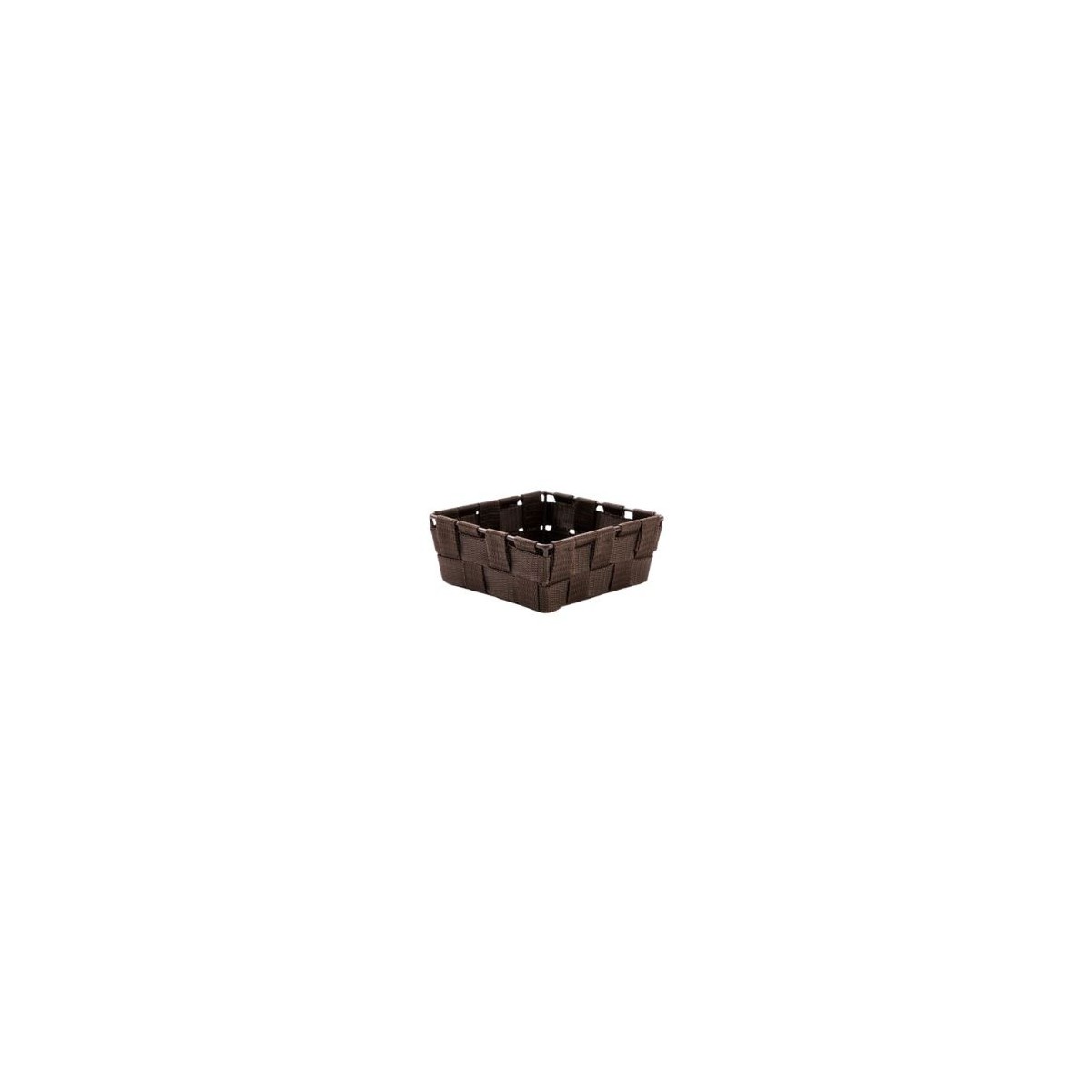 SQUARE BASKET XSM CHOCOLATE BROWN ROPE 15X15XH5,5CM