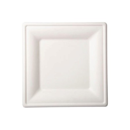 DUNI ASSIETTE CARREE BAGASSE BIO 26X26CM PAQUET DE 10 ASSIETTES