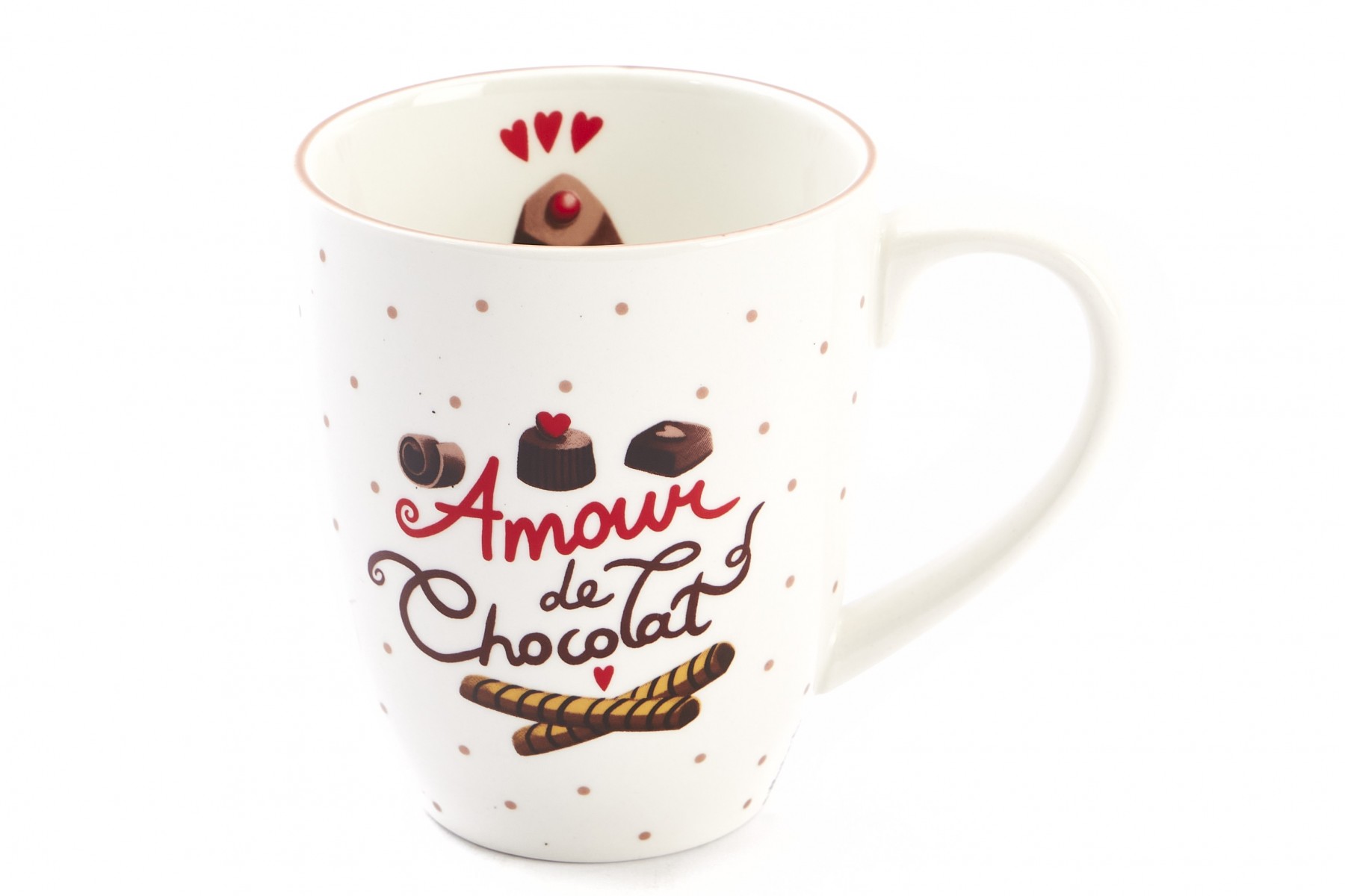 MUG "AMOUR DE CHOCOLAT" H10,5CM