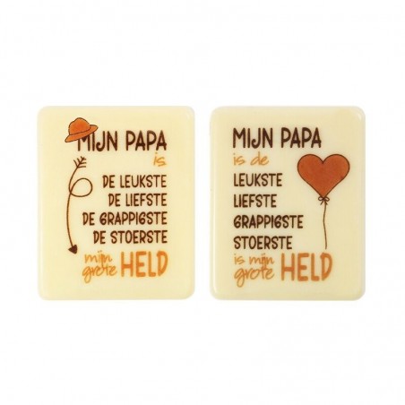 11045 'MIJN PAPA IS ...' 5X4CM 75PCS OP/ORDER