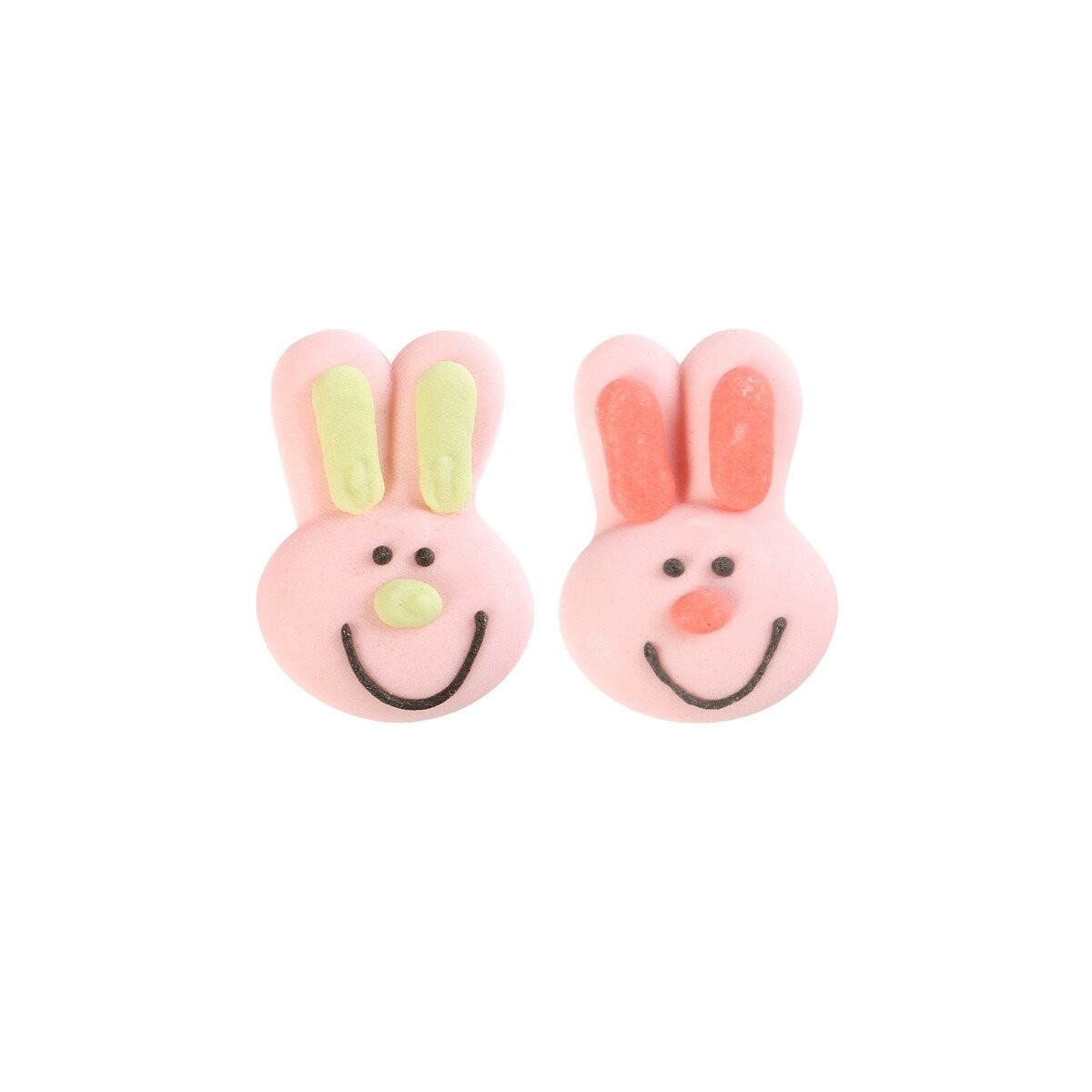 51118 RABBIT FACE 2X3CM 160PCS ON/ORDER