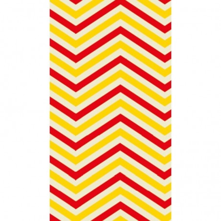 75073 BRISURES LIGNES JAUNES ET ROUGES  30X12CM 8PCS S/CDE