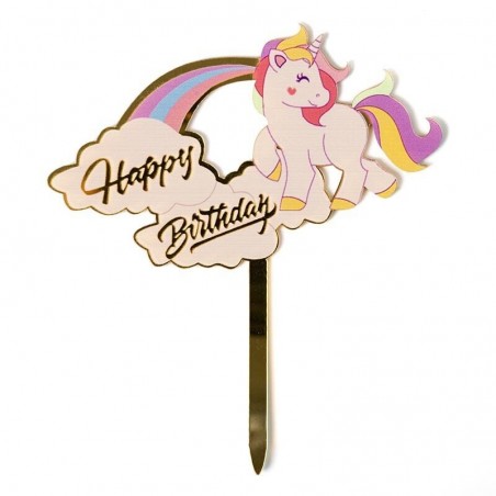 24002 CAKE TOPPERS PIQUE LICORNE 6PCS S/CDE