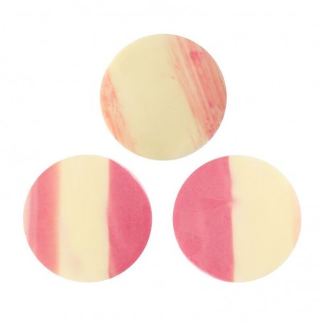 1034044 MARBLED CIRKLE PINK 5,5CM 100PCS