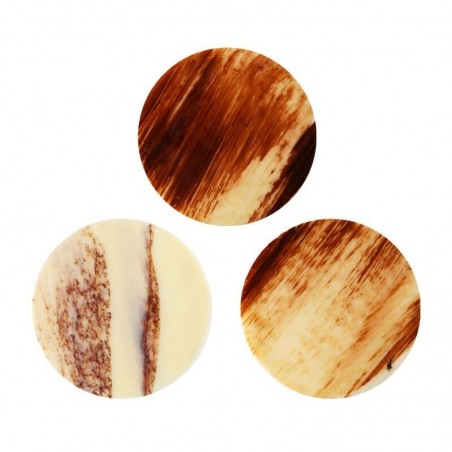 1034046 MARBLED CIRKLE BROWN 5,5CM 100PCS