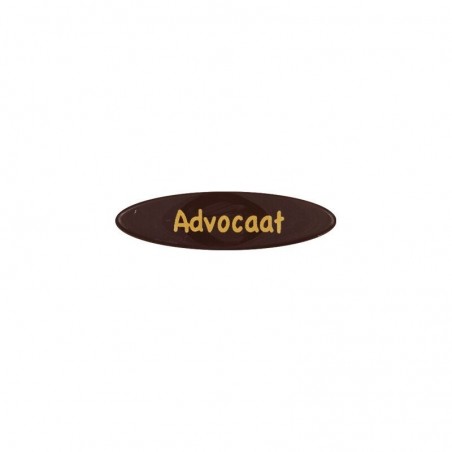 64320 PLAATJE ADVOCAAT 4,5X1,3CM 300PCS OP/ORDER