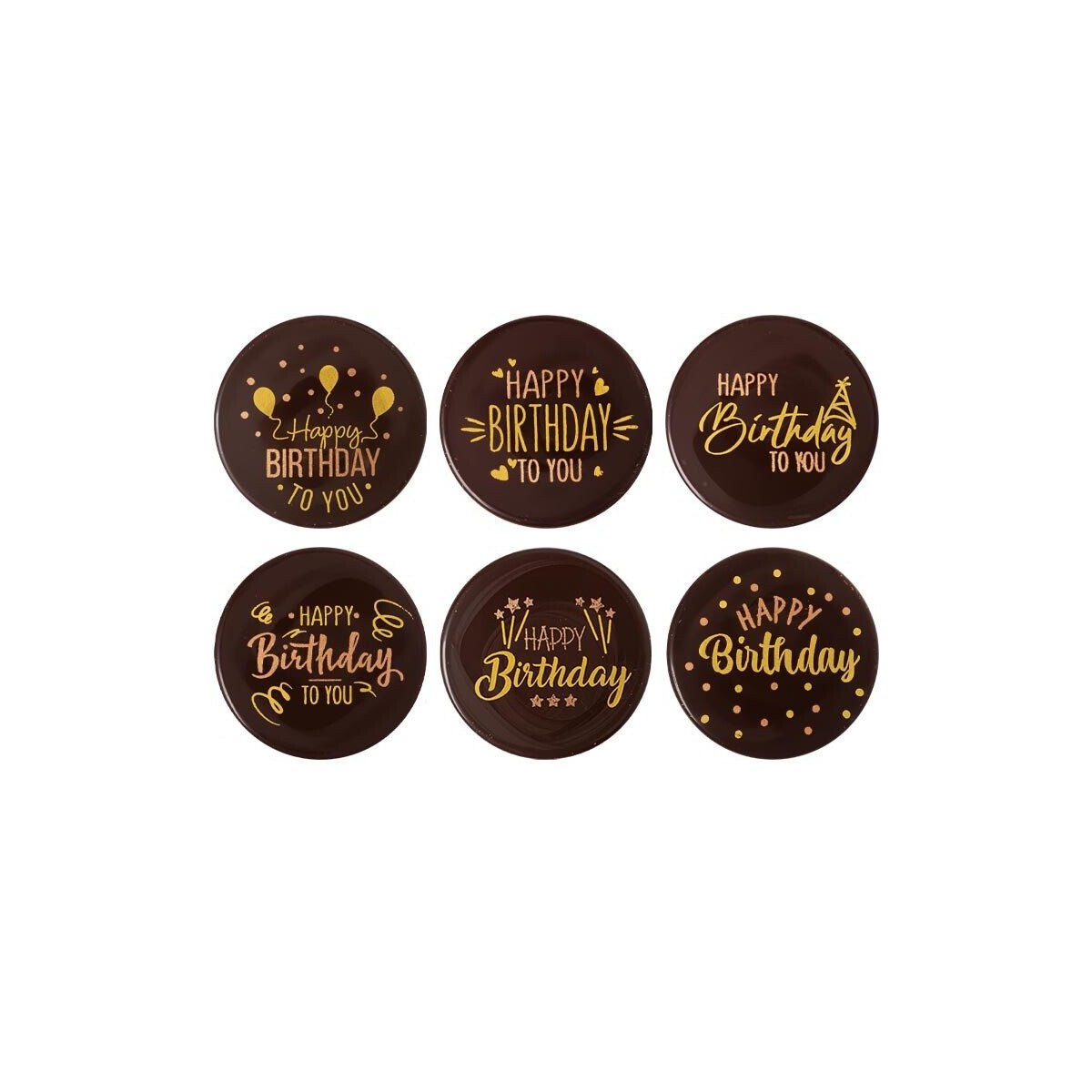 2067001 ROND HAPPY BIRTHDAY 5CM 75PCS