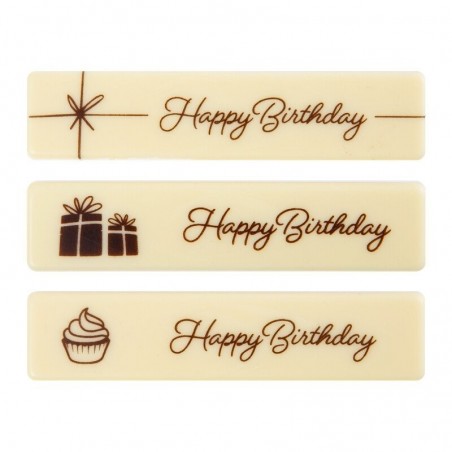 67004 PLAATJE HAPPY BIRTHDAY 10X2,2CM 60PCS OP/ORDER