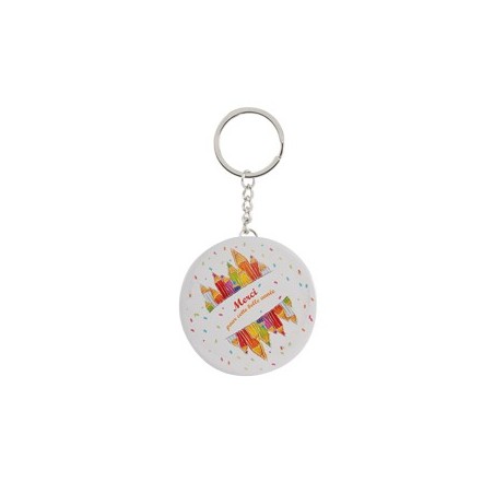 MIROIR PORTE-CLEFS "CRAYONS MERCI" Ø6CM