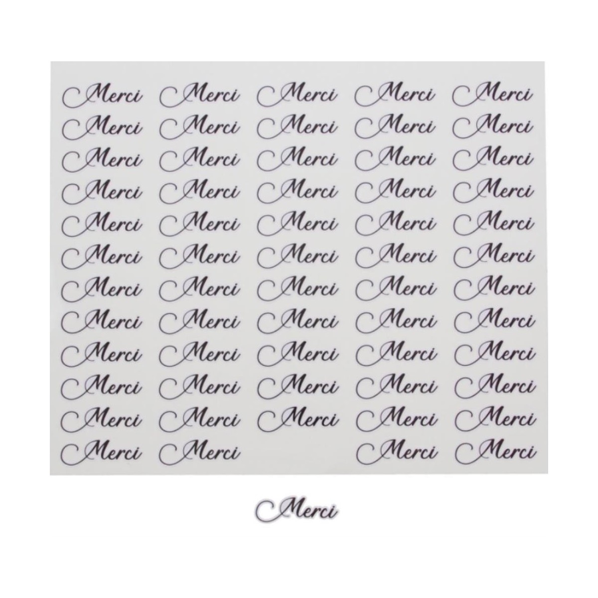 STICKER BRILLANT "MERCI" PM NOIRFEUILLE 60PC