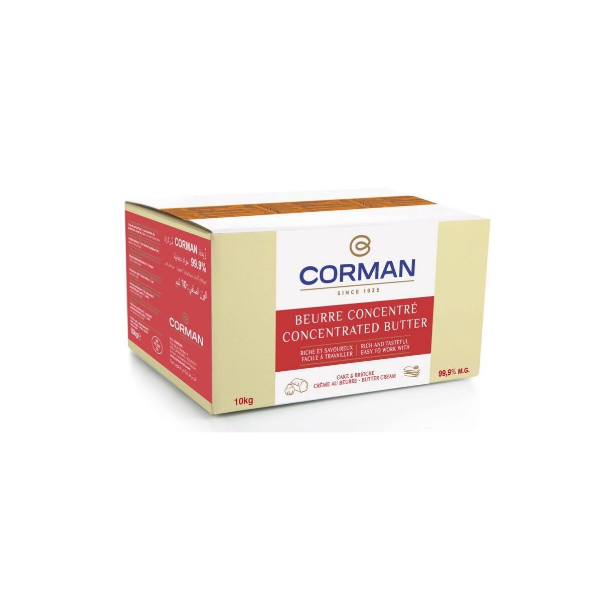 CORMAN BEURRE CONCENTRE 99% PATISSIER BUTCAR 10KG CAROTENE 0029097 - 26851401