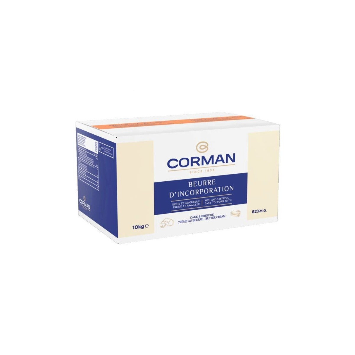 CORMAN BOTERPERFECTIE 82% BRIOCHE & CAKE CAROTEEN 10 KG 002909090 - 28322901  KG