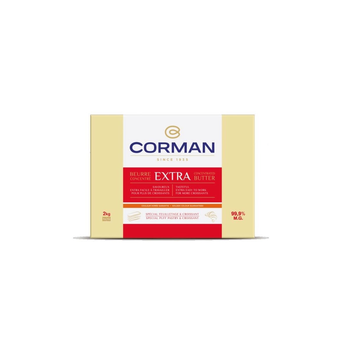 CORMAN BOTER EXTRA 99% GECONCENTREERD BLADERDEEG EN CROISSANT 5 X 2 KG 0029968 - 29778201  KG