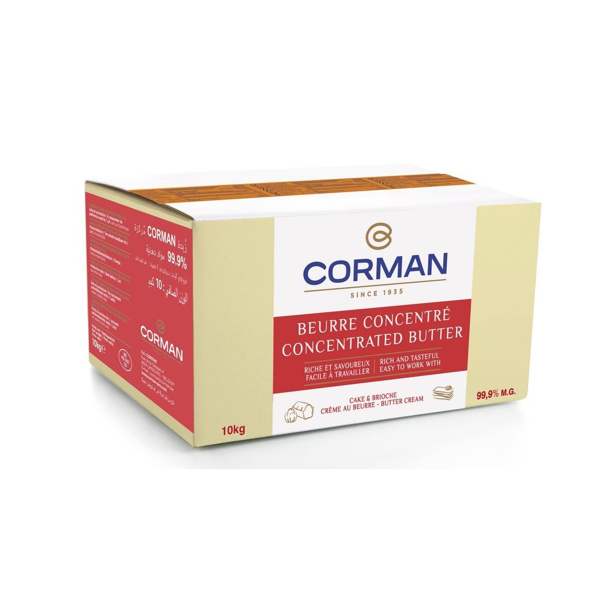 CORMAN BEURRE CONCENTRE 99% PATISSIER BUTCAR 10KG CAROTENE 0029097 - 26851401