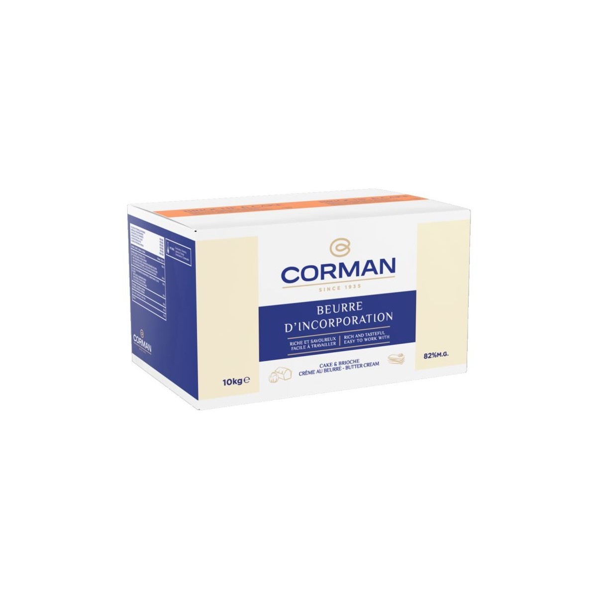 CORMAN BEURRE PERFECTION 82% BRIOCHE & CAKE COLORE CAROTENE 10 KG 0029090 - 28322901