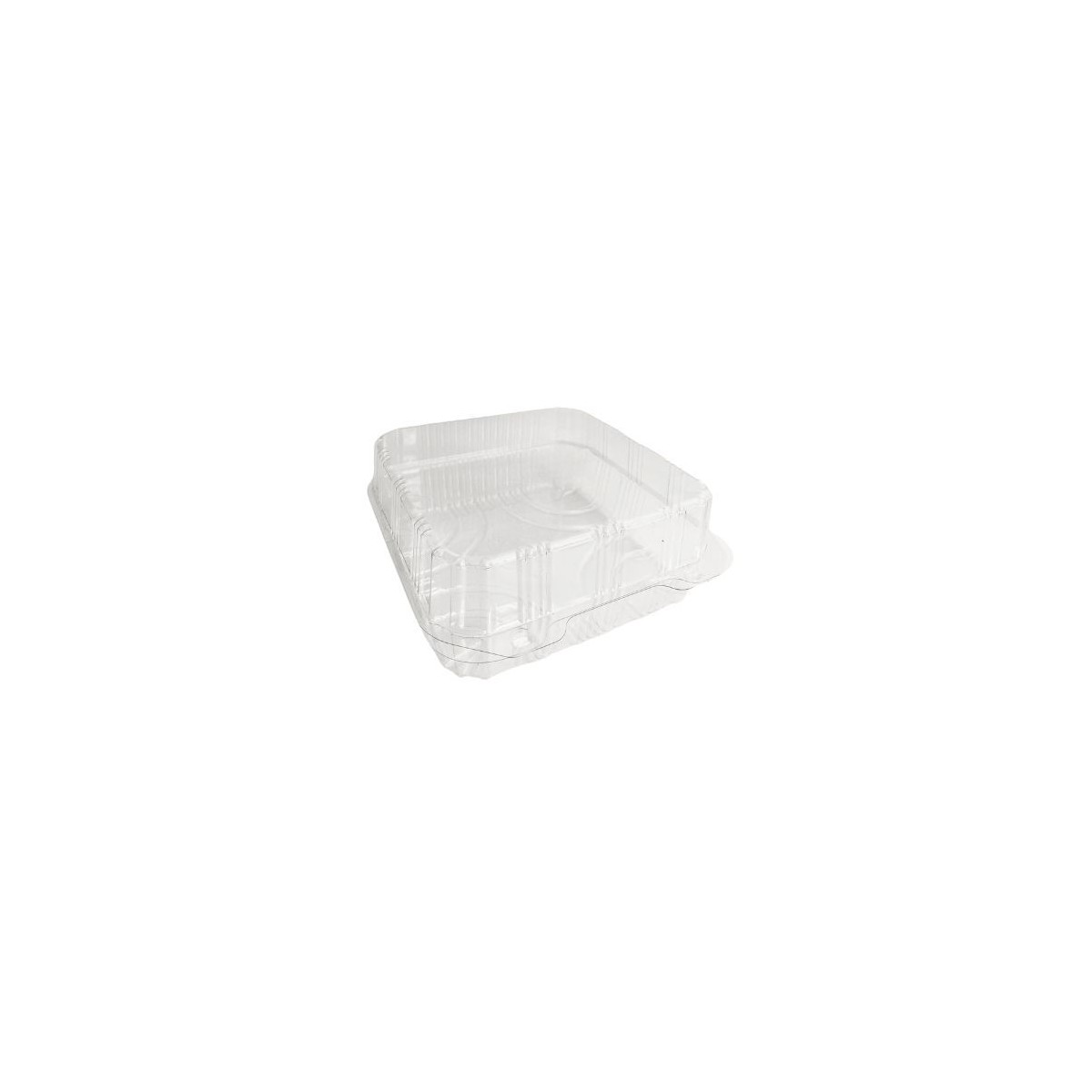 PATIPACK VIERKANT GEBAKSDOOSJE 16,5X16,5X8CM GEVENTILEERD SCHARNIERDEKSEL 320ST 