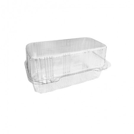 PATIPACK RECHTHOEKIGE GEBAKSDOOS 19X9,5X10CM GEVENTILEERD SCHARNIERDEKSEL 420ST 