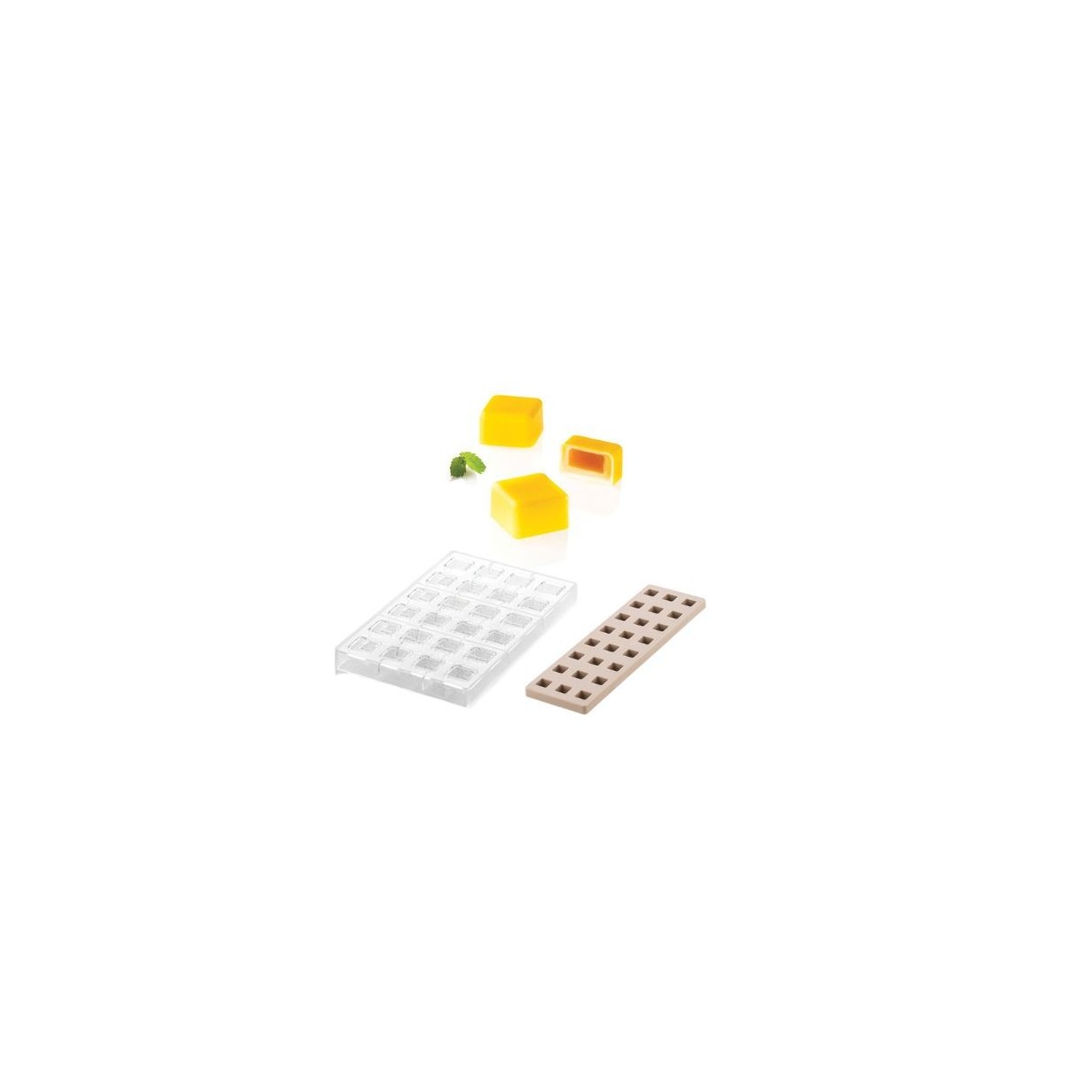 SILIKOMART MOULE A PRALINES TRITAN CH015 KIT QUADRO 01 2,5X2,5XH1,5CM + ICH015 MOULE SILICONE