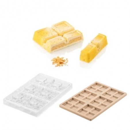 SILIKOMART MOULE A PRALINES TRITAN CH021 KIT BLOCCO T 7,5X7,5XH1,6CM + ICH021 MOULE SILICONE