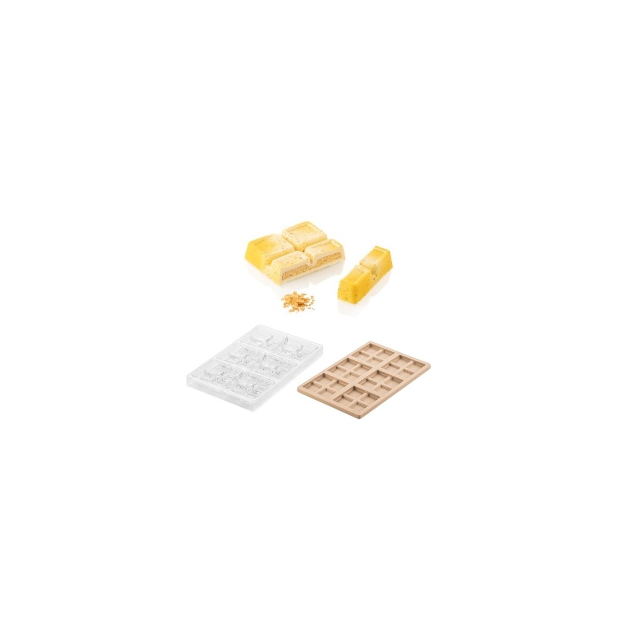 SILIKOMART TRITAN PRALINEVORM CH021 KIT BLOCCO T 7,5X7,5XH1,6CM + ICH021 SILICONE VORM