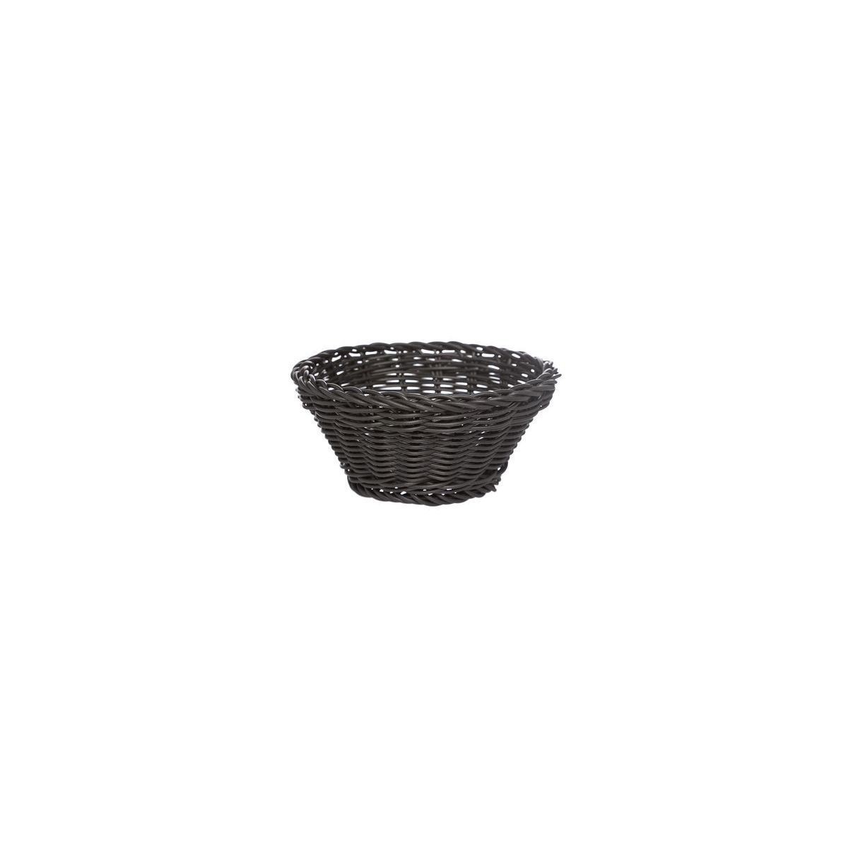 CORBEILLE PLAST.NOIR RONDE 15XH7CM