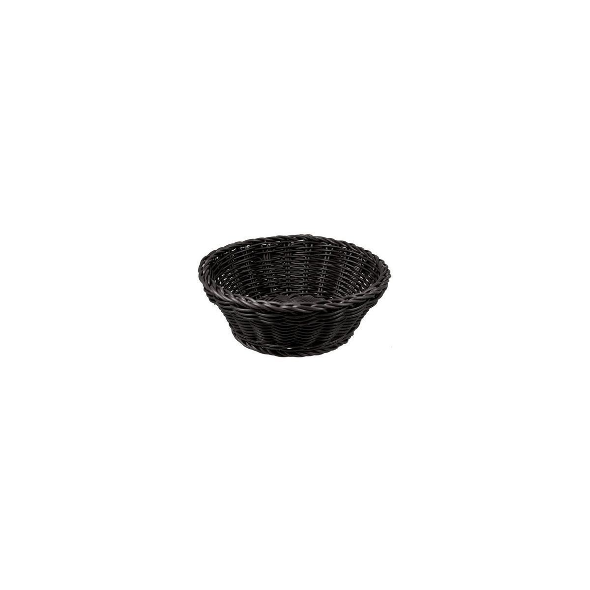 CORBEILLE PLAST.NOIRE RONDE 20XH7CM