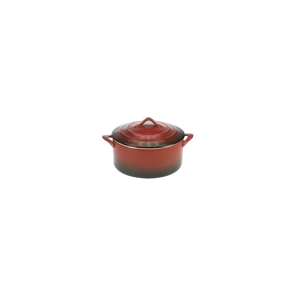 TERRINE ROUGE RONDE A/C 10XH5CM