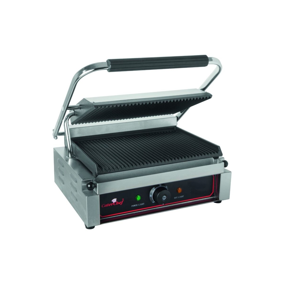 CATERCHEF CONTACT GRILL SOLO GRANDE 2200W RAINURES- 21HX41X40 MONO