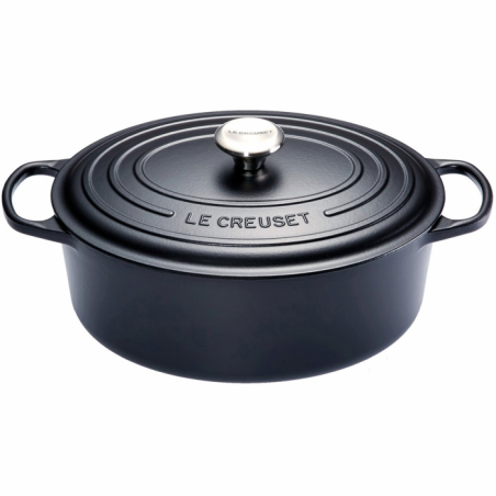 LE CREUSET COCOTTE OVALE 40CM NOIR MAT 14.8L 12P