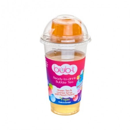 BUB-T GREEN TEA FLAVOURED WITH LYCHEE AND PEACH 460ML