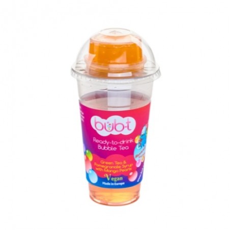 BUB-T GREEN TEA FLAVOURED WITH POMEGRANATE AND MANGO PEARLS 460ML