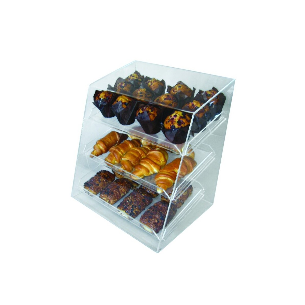 VITRINE A/PLATEAUX PLEXI 42 X 27 X 52 CM