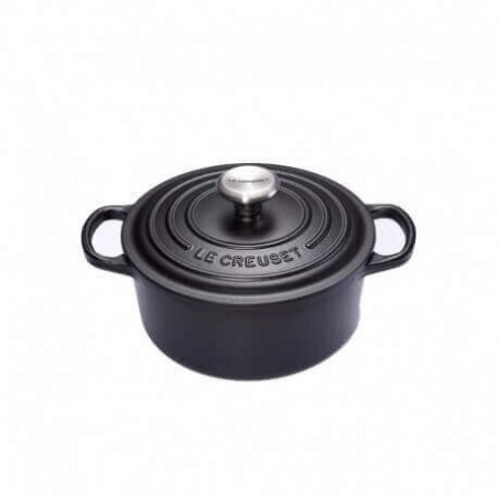 LE CREUSET COCOTTE RONDE 18CM NOIR 1.8L 2P