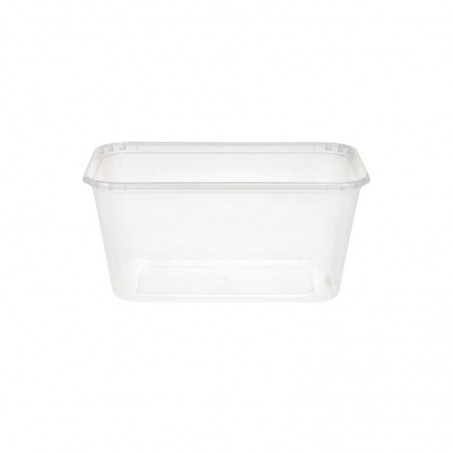 MICROWAVEABLE TRANSPARENT PP TRAY 750ML 25PCS