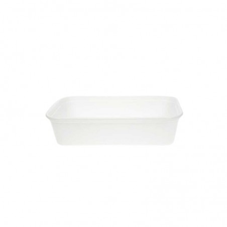 MICROWAVEABLE WHITE PP TRAY 500ML 25PCS