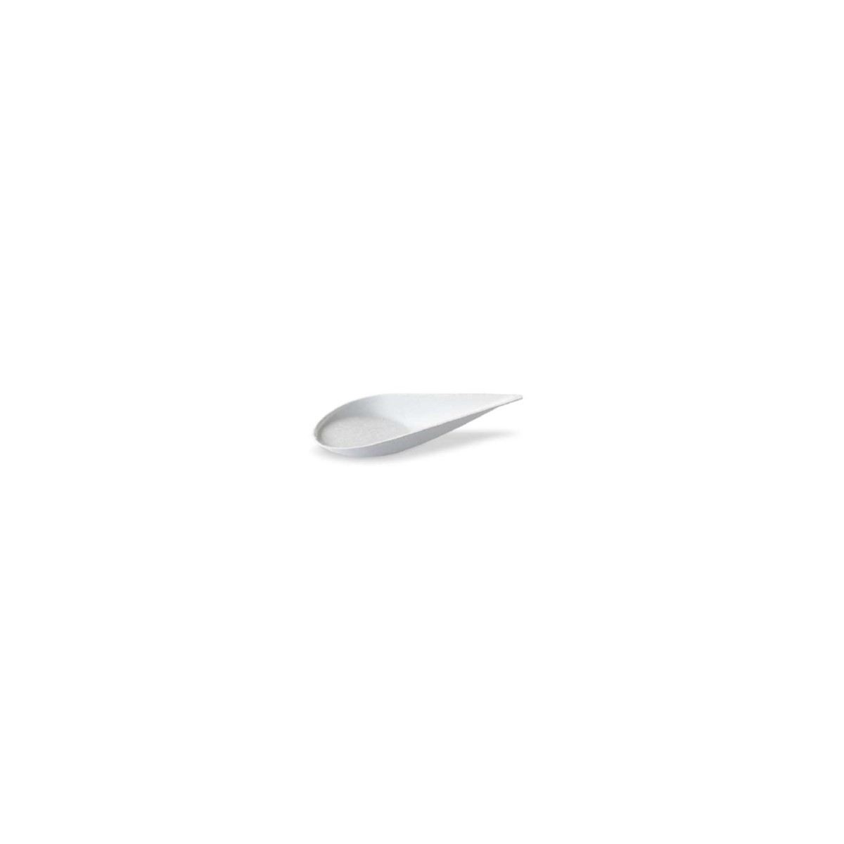 WHITE SUGARCANE PULP VERRINE SPOON-SHAPED 10.5CM 5