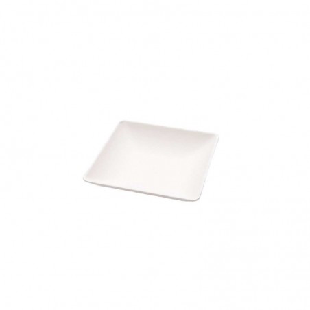 ASSIETTE PULPE DE CANNE BLANC 6,5X6,5CM 50PCS