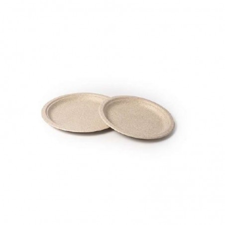 ASSIETTE RONDE PULPE DE BLE NATUREL Ø23CM 50PCS