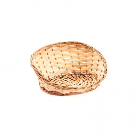 NATURAL WOOD WICKER CAT BASKET 34X29XH5/15CM