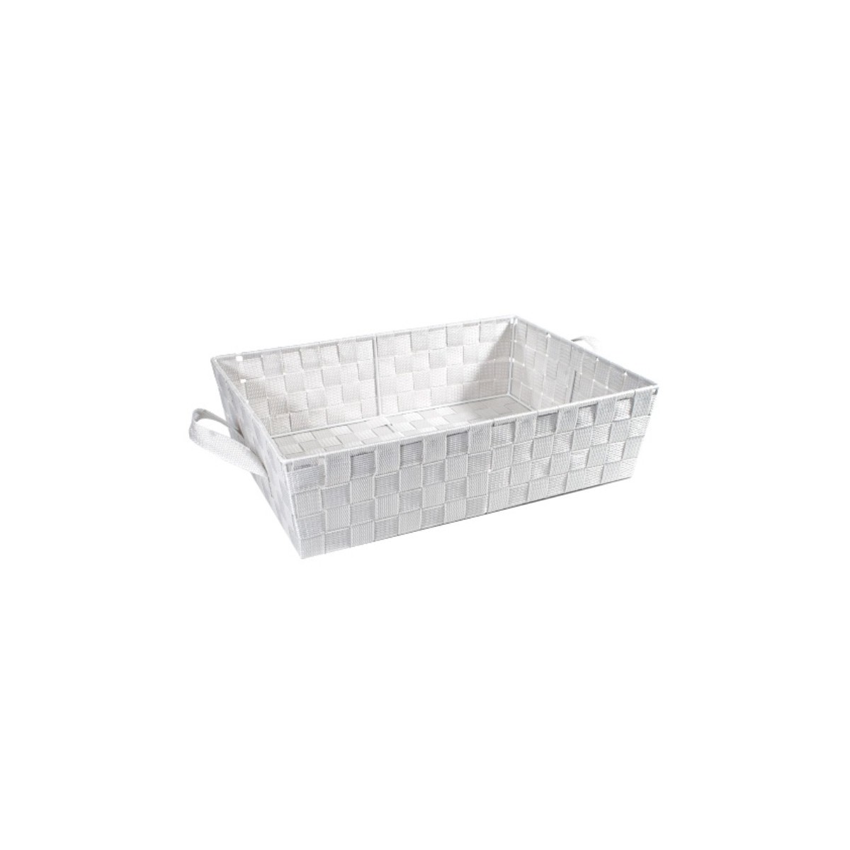 EXTRA LARGE RECTANGULAR LIGHT GRAY ROPE BASKET 45X33XH12CM