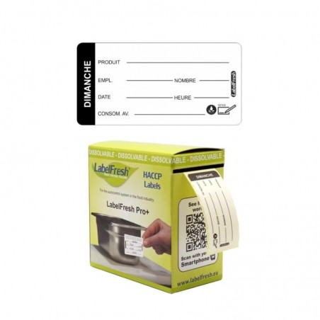 LABELFRESH PRO 250 WATER-SOLUBLE LABELS 3X6CM SUNDAY