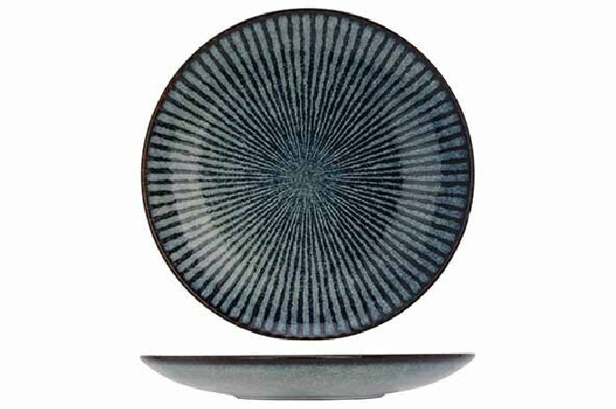 C&T ATLANTIS STRIPE DESSERT PLATE 21.5XH2.9CM