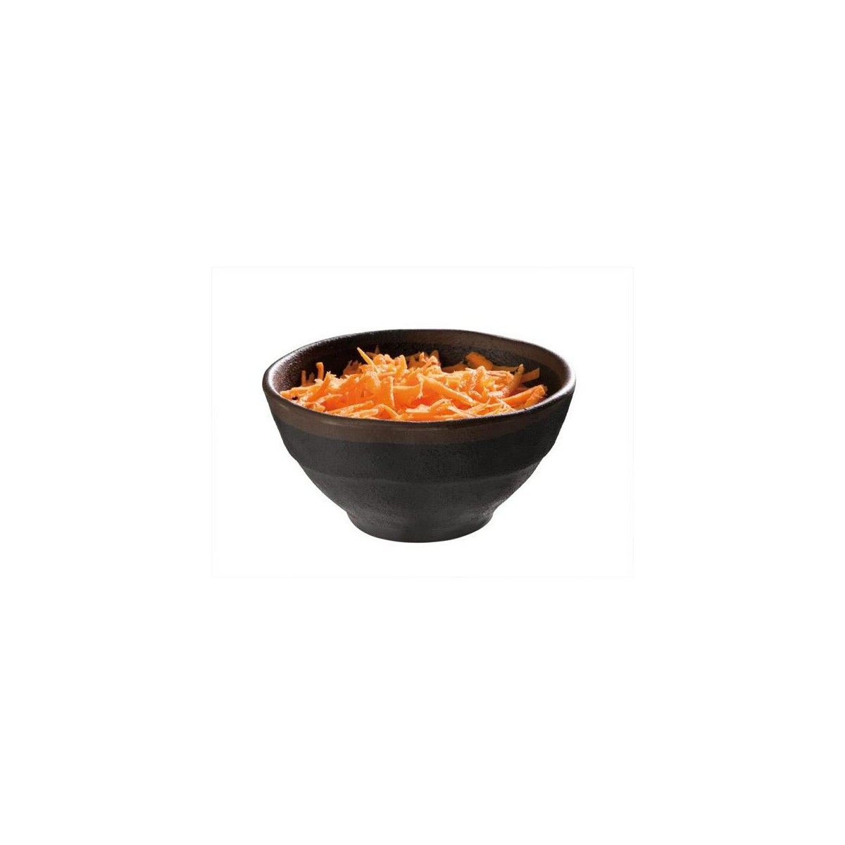 APS MARONE BOL SALADIER MELAMINE ROND 11XH5.5CM -0.2L NOIR BORD BRUN