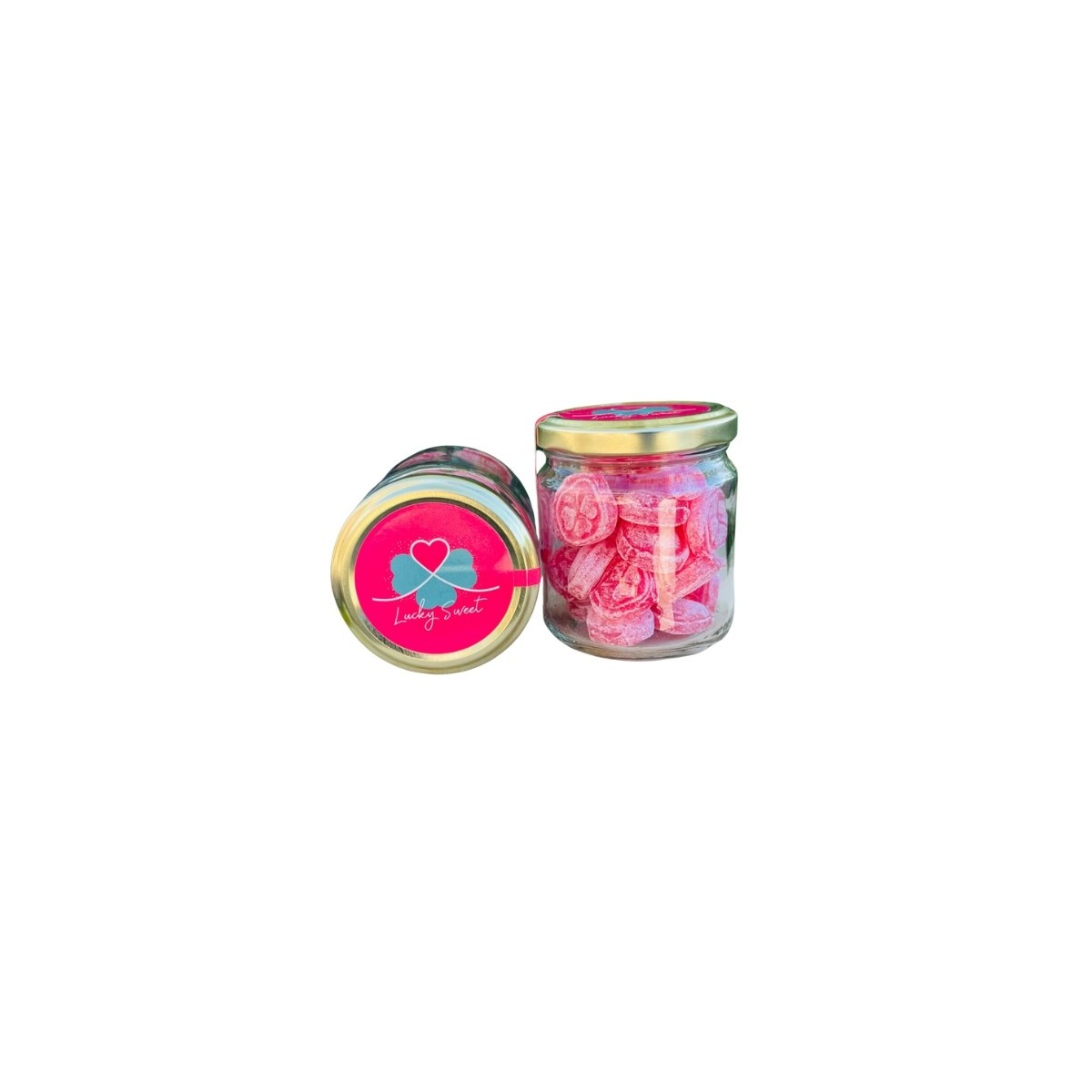 LUCKY SWEET AARDBEI SNOEP 130GR POT