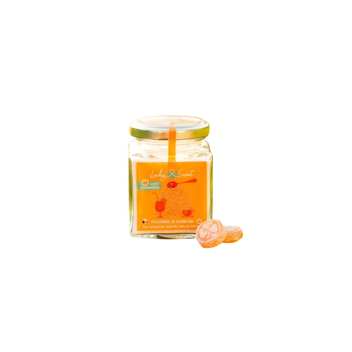 BONBON LUCKY SWEET POUSSIERE DE MANDARINE 150GR 