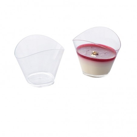 PLASTIC VERRINE WAVE 120ML 100PCS 8.5X6CM H7CM