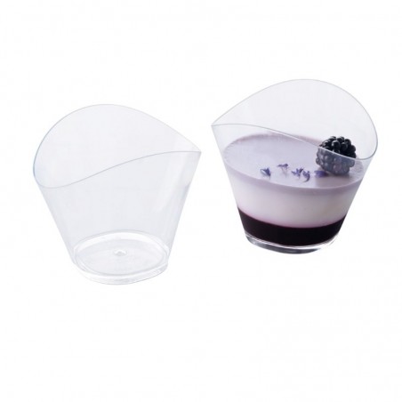 PLASTIC VERRINE WAVE 200ML 100PCS 10X7CM H8.3CM