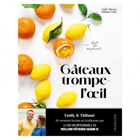 BOOK "GATEAUX TROMPE L OEIL" BY EMILY MISSON AND THIBAUT LEFILS LAROUSSE EDITION