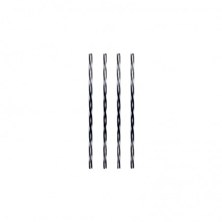 PP COCKTAIL STRAWS 15CM BLACK AND TRANSPARENT 200P